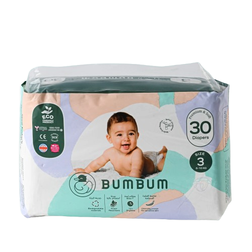 حفضات اطفال  سايز 3 بوم بوم  حبة 30